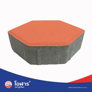 โอฬาร บล็อกปูถนน รุ่น ศิลาศร 6x11.4x19.15ซม. สีแสด