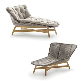 SUMMER SETเตียงริมสระ  MOOK ขนาด 159x106x80 ซม. สีเทาอ่อน