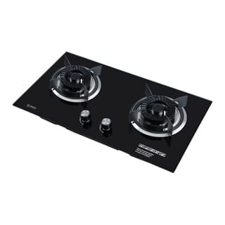 KOCH KITCHEN เตาแก๊สแบบฝังหน้ากระจก 2 หัวเตา NICASIO K-01 สีดำ