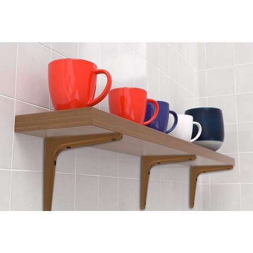 DELICATO ฉากรับชั้นพลาสติก ABS (2ชิ้น/แพ็ค) 17.5x2.4ซม. RIZOR-BN