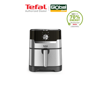TEFAL หม้อทอดไร้น้ำมัน 2in1 ขนาด 4.2 ลิตร รุ่น EY501D66 สีดำ-เงิน