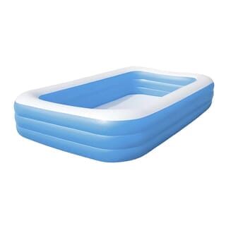 INTEX สระว่ายน้ำเป่าลมทรงสี่เหลี่ยม รุ่น 58484NP ขนาด 305x183x56 ซม. สีฟ้า