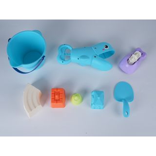 TOYS ของเล่นชุดถังชายหาดและอุปกรณ์ 8 ชิ้น รุ่น HG-1202 ขนาด 26x18x16 ซม. คละสี