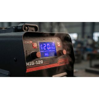  BISON เครื่องเชื่อม INVERTER MIG/MMA 120แอมป์ (LCD) รุ่น MIG/MMA-120A1K   1 กก. ไม่ใช้แก๊ส 