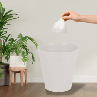 ICLEAN  ถังขยะไม่มีฝาทรงกลม 13 ลิตร รุ่น TG59692G ขนาด 28.5x28.5x30 ซม.สีเทา