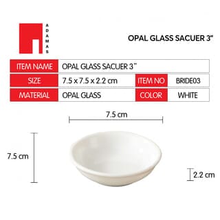 ADAMAS ถ้วยน้ำจิ้ม 3” BRIDE03 สีขาว