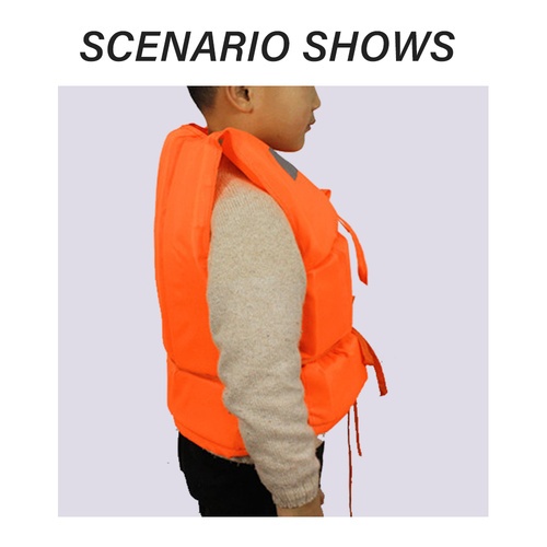 PROTX เสื้อชูชีพ ขนาด 37*48*4.6ซม (สำหรับเด็ก) รุ่น BZ07 สีส้ม  (รับน้ำหนักสูงสุด 35กก.) 
