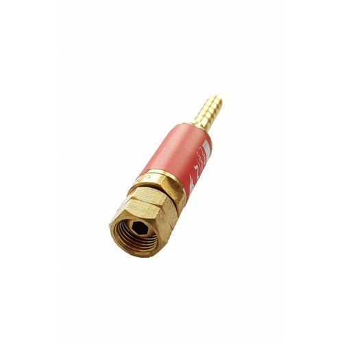 BISON ตัวกันไฟย้อนชุดหัวตัด 9/16  ด้านแก๊ส สีแดง (Gas)  