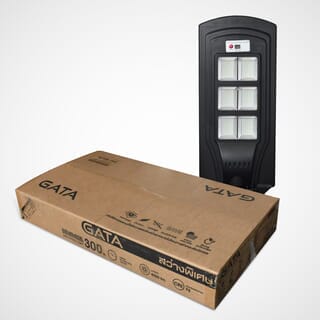 GATA โคมไฟถนนโซล่าเซลล์ 300 วัตต์ แสงเดย์ไลท์