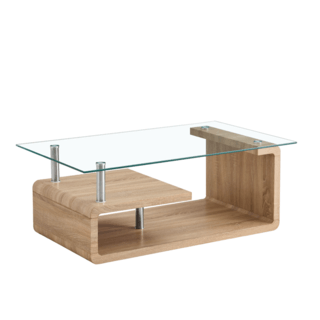 DELICATO โต๊ะกลาง รุ่น SIRINE -01 ขนาด 110x65x42 ซม. สีไม้