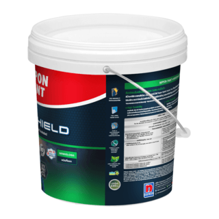 NIPPON PAINT สีน้ำอะคริลิกภายใน HYBRIDSHIELD กึ่งเงา ขนาด 2.5 แกลลอน เบส A