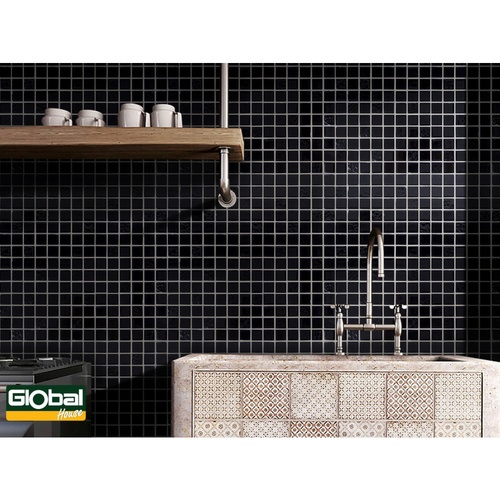 Marbella โมเสคแก้ว 30x30x0.4ซม. รุ่นเทอร์รี่ G03014BL สีดำ