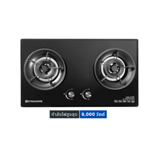 DYNAHOME เตาแก๊สแบบฝังหน้ากระจก 2 หัวเตา DH-2BXMZ