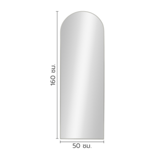 Nice กระจกมีกรอบอะลูมิเนียม รุ่น แอนนิก้า-ซิลเวอร์ ขนาด 50x160 ซม. สีเงิน 