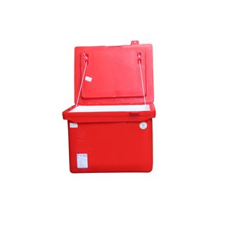 S&P ถังแช่ ขาต่ำ บานพับมือจับ 60 ลิตร สีแดง