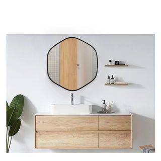 Nice กระจกทรงเหลี่ยมพร้อมสายแขวน รุ่น ลาล่า-แบล็ค ขนาด 39x41 ซม. สีดำ