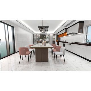 Marbella กระเบื้องเซรามิคปูพื้น 40X40 ซม. รุ่น โนร่าไวท์ DJ002 Random Gloss (12P)