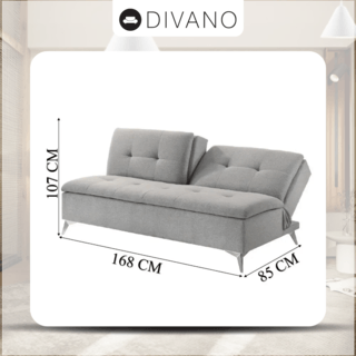 DIVANO โซฟาผ้าปรับนอน รุ่น FOSSTA ขนาด 168x85x107 ซม. สีเทา