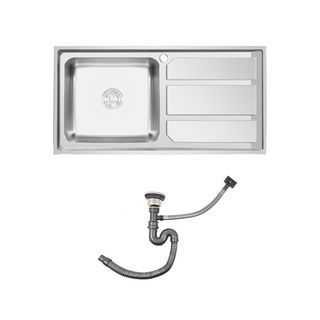 CLOSE อ่างล้างจาน 1หลุมมีที่พัก SUS304 ขนาด 50x80x20ซม. ARGUS-02