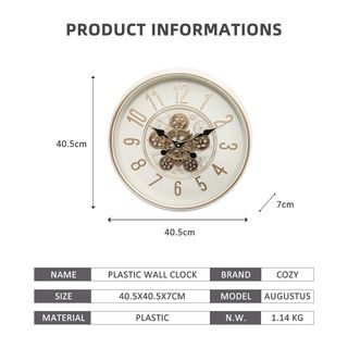 COZY นาฬิกาแขวนผนัง  รุ่น AUGUSTUS    ขนาด 40.5x40.5x7 ซม.  สีครีม
