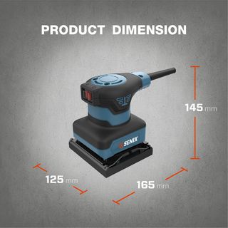 SENIX เครื่องขัดกระดาษทรายไฟฟ้า ขนาด 100X110 มม. (สีเหลี่ยม) 240W รุ่น PSE2.4-M-EU สีน้ำเงิน - ดำ