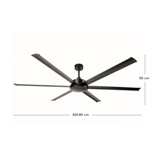 INOVA พัดลมเพดานอุตสาหกรรม ขนาด 120 นิ้ว 74w รุ่น CF56-3W สีดำ