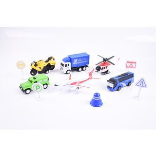 TOYS ชุดของเล่นพาหนะเซตจราจร บรรจุ7คัน คละสี#868-8A(45x6x32ซม.)
