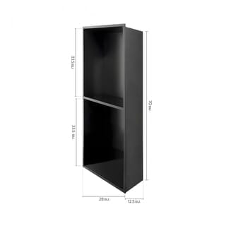 Verno ชั้นวางของฝังผนังสเตนเลส304 2 ชั้น รุ่น ST-1 12.5X28X70CM สีเทา