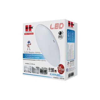 HI-TEK ชุดโคม LED เพดานกลม หลังนูนลาบเรียบ 24W (DL) แสงขาว