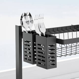 CLOSE ชั้นคว่ำจานคร่อมซิงค์ปรับระดับได้ ขนาด 93 ซม. CASPER สีดำ