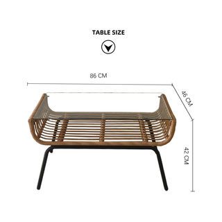 SUMMER SET ชุดโต๊ะสนาม 4 ที่นั่ง รุ่น NOEL ขนาด 67x118x75 ซม. สีเบจ 