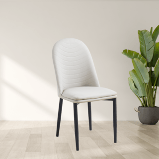 (1/2)PULITO  เก้าอี้รับประทานอาหาร รุ่่น DOTTIE-CWT ขนาด 55x50x89 ซม. สีครีม