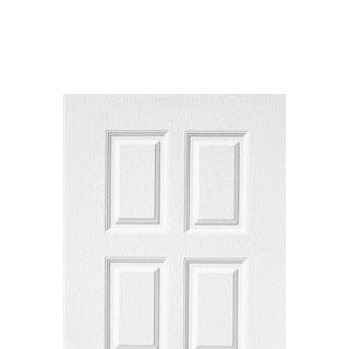 WELLINGTAN ประตู uPVC ใช้สำหรับภายนอก ผิว Revo รุ่น WNR003 บานทึบ 8 ฟัก ขนาด 90x200 ซม. สีขาว (เจาะลูกบิด)