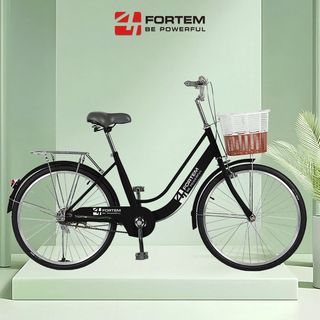 (1/2)FORTEM จักรยานแม่บ้าน รุ่น DAWN-05 ขนาด 26 นิ้ว สีดำ