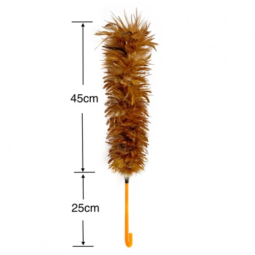 ICLEAN ไม้ปัดฝุ่นขนไก่ใหญ่ FDB700NEW ขนาด 15x15x70 ซม. สีน้ำตาล