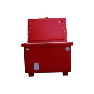 S&P ถังแช่ ขาสูง บานพับมือจับ 200 ลิตร สีแดง