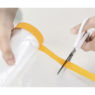 HUMMER พลาสติกปิดเพื่อป้องกันฝุ่นและสี HDPE 7Micron 110ซม. X 20 เมตร 