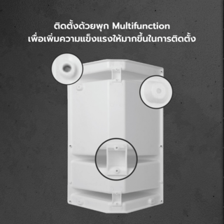 Verno ชั้นวางของเข้ามุมห้องน้ำ 3 ชั้น สีขาว
