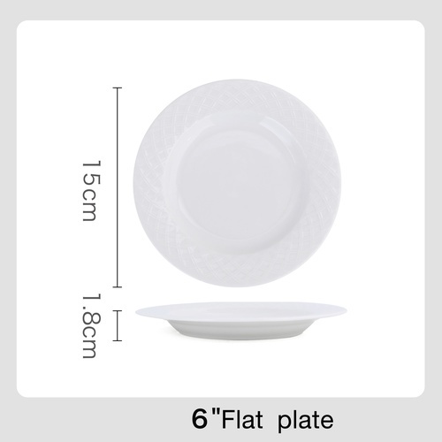 ADAMAS จานเซรามิค 6 นิ้ว FIONA-WH01 สีขาว