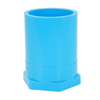 VAVO ข้อต่อตรงเกลียวใน หนา 2 (55) สีฟ้า