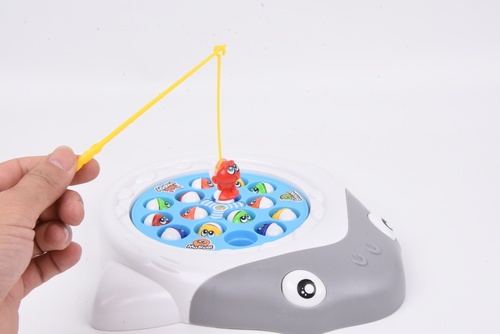 TOYS ชุดของเล่นบ่อตกปลาอัตโนมัติ(15ตัว)ทรงปลาฉลาม#9989-1 ขนาด32x4.7x29ซม.คละสี