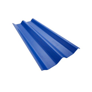 ตราเพชร กระเบื้องหลังคาลอนคู่ 0.4x50x120 ซม. สีฟ้ารุ่งโรจน์
