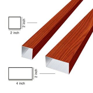 WELLINGTAN อะลูมิเนียมโปรไฟล์ ALU2980-54T01 10.16x298x5ซม. Red Wood