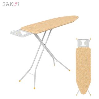 SAKU โต๊ะรีดผ้าแบบยืนรีด 4 ระดับ ธรรมดา รุ่น L1548HZ1-19 ขนาด 38x122x91ซม. สีเหลือง