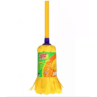 Scotch-Brite ม็อบถูพื้นไมโคไฟเบอร์ หัวจุก 10 นิ้ว  ขนาด 7x161x8 ซม. สีเหลือง