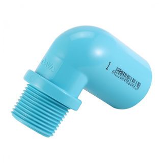 VAVO ข้องอ 90 เกลียวนอก หนา 1/2 ”(18)  สีฟ้า