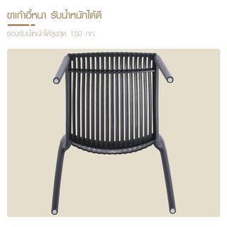 PULITO  เก้าอี้พลาสติก รุ่น LAHN ขนาด 53x44.5x80 ซม. สีดำ