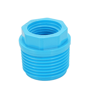 VAVO ข้อต่อลดเหลี่ยม หนา 1x1/2 (25x18) สีฟ้า