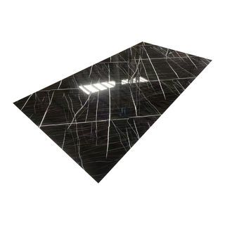 GREAT WOOD บอร์ด SPC ลายหินอ่อนเคลือบ UV รุ่น JF122025-UV-KL8231-2 ขนาด 1220x2440x2.5mm สีดำ