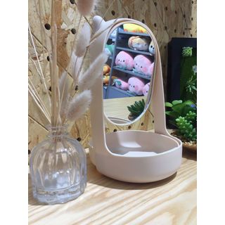 USUPSO กระจกตั้งโต๊ะพร้อมช่องเก็บของสไตล์ญี่ปุ่น ขนาด 21.5x13.5x9.5 (#AB)